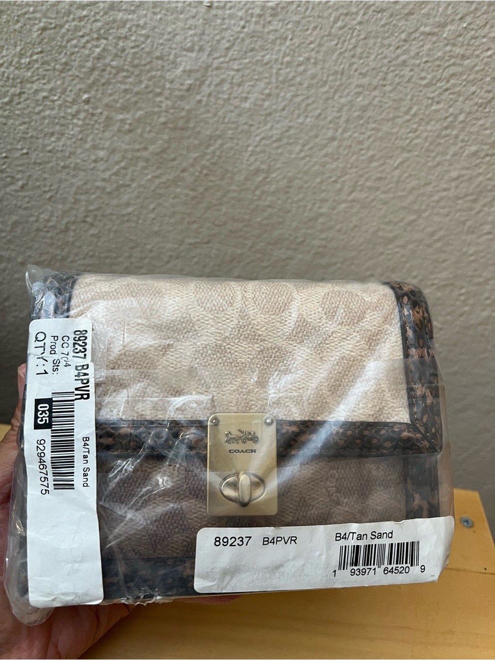 NWT Coach Women Hutton Belt Bag In Blocked Signature Canvas With Snakeskin - Picture 8 of 11